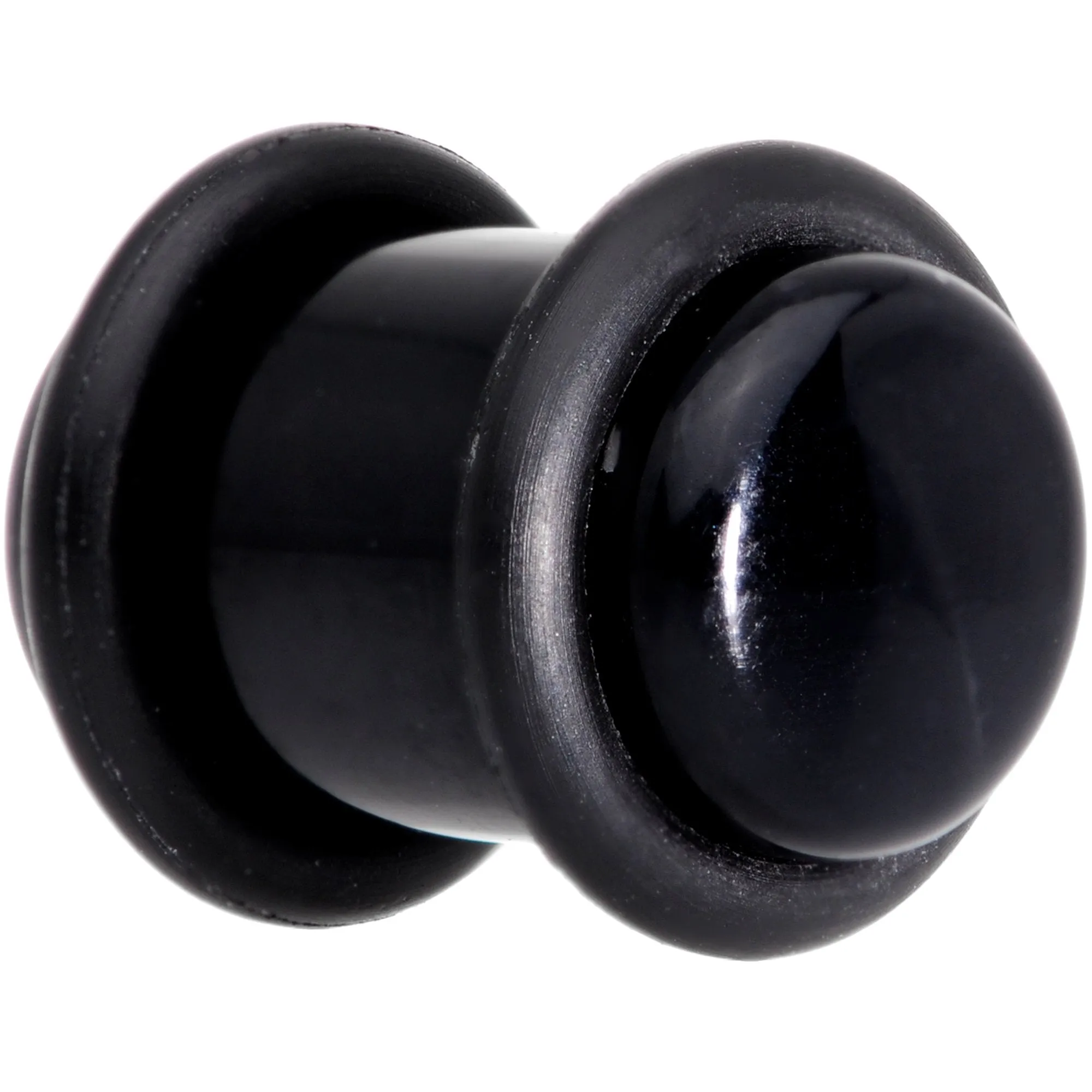 0 Gauge Basic Black Acrylic Straight Plug Set