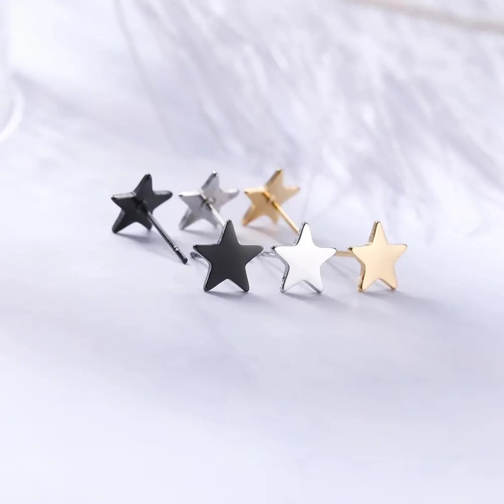 14K Gold Filled Star Earrings For Women - 925 Sterling Silver Minimalist Hollow Star Stud Earring, Star Moon Tassel Earrings, Y2k Star Earrings, Dangle Star Earrings