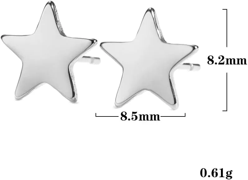 14K Gold Filled Star Earrings For Women - 925 Sterling Silver Minimalist Hollow Star Stud Earring, Star Moon Tassel Earrings, Y2k Star Earrings, Dangle Star Earrings