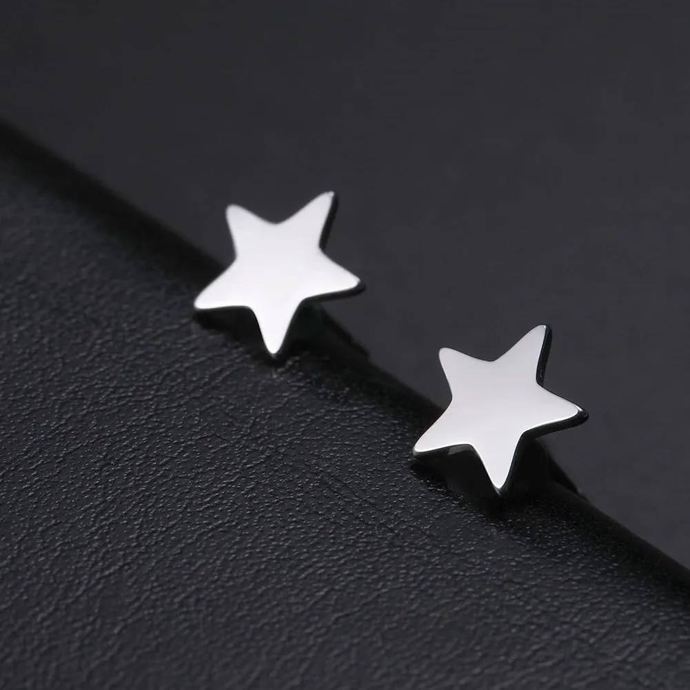14K Gold Filled Star Earrings For Women - 925 Sterling Silver Minimalist Hollow Star Stud Earring, Star Moon Tassel Earrings, Y2k Star Earrings, Dangle Star Earrings