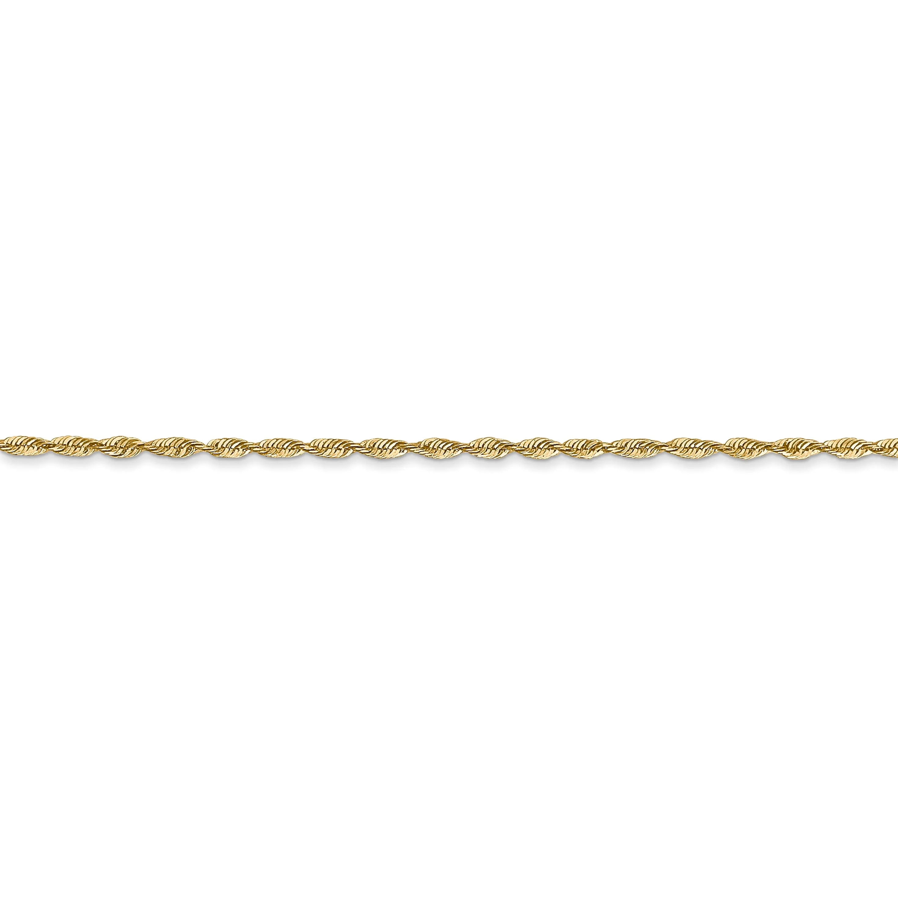 14k Yellow Gold 1.50mm D.C ExtraLight Rope Chain