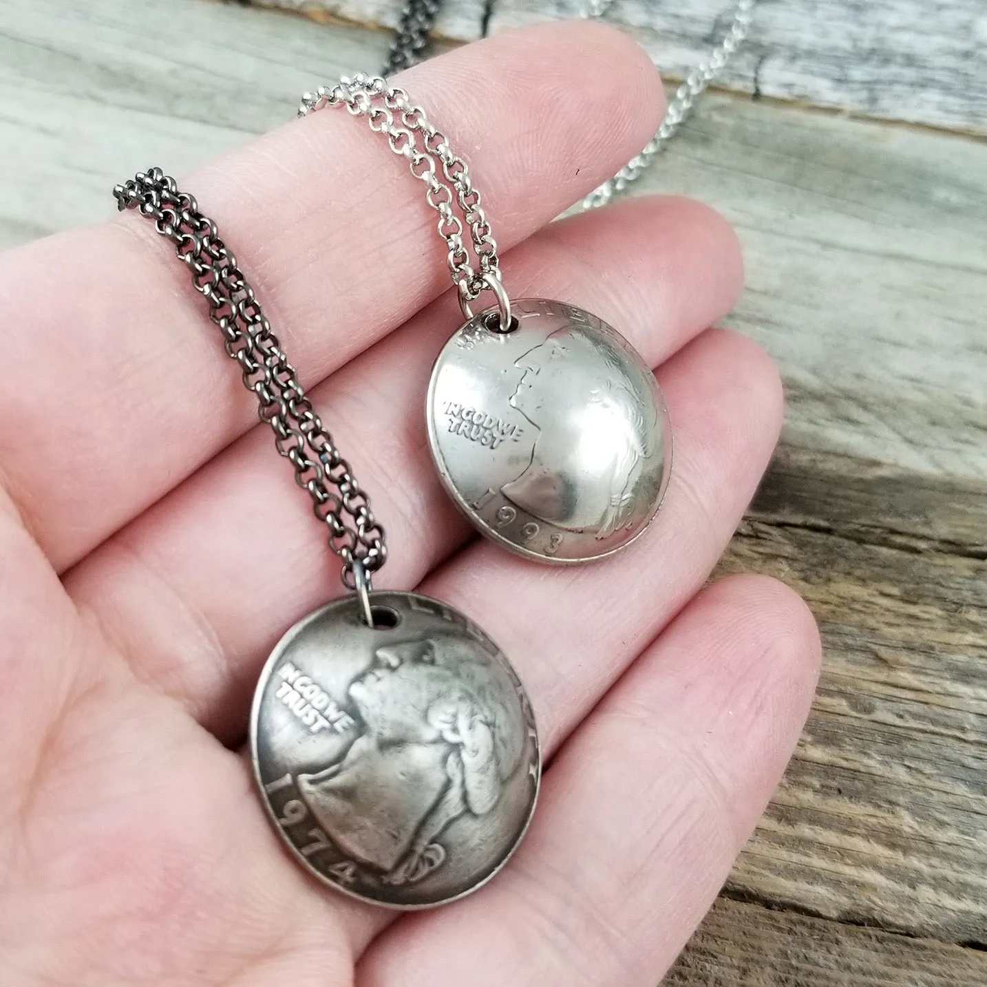 1965-1998 Domed Quarter Coin Necklace