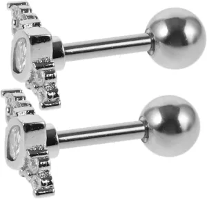 2pcs Minimalist Zircon Stud Earrings for Women Fashion Jewelry Classic Design