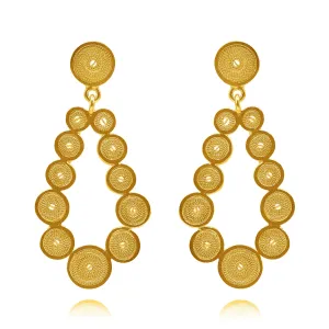 BRYNN GOLD MEDIUM EARRINGS FILIGREE