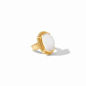 Cabochon Statement Ring - Iridescent Clear Crystal