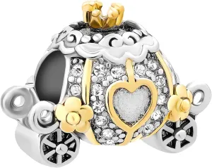 Fairy Cartoon Charm Compatible with Pandora Bracelet Princess Gold Crown Flower Love Women Daughter Granddaughter Birthday