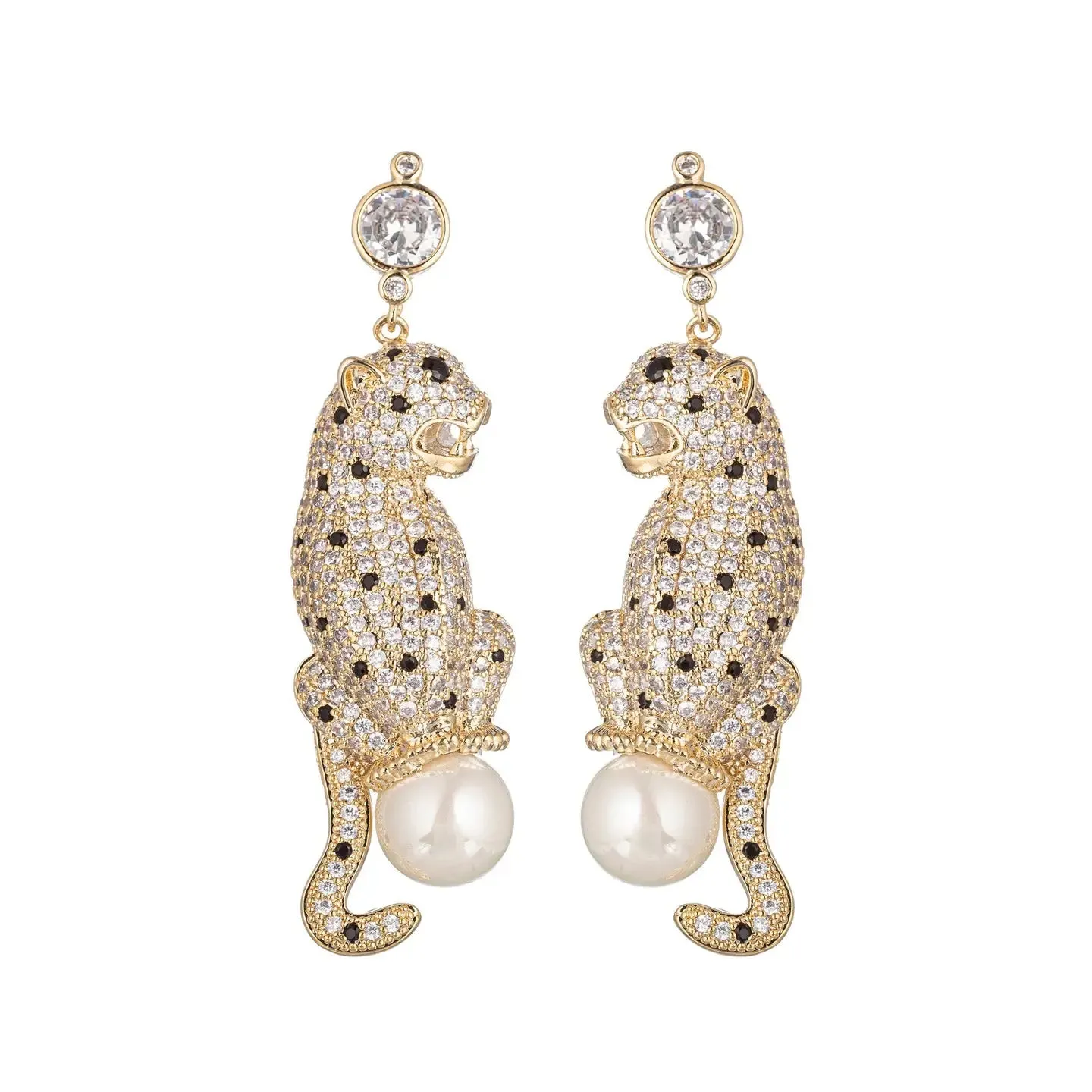 Fierce leopard earrings