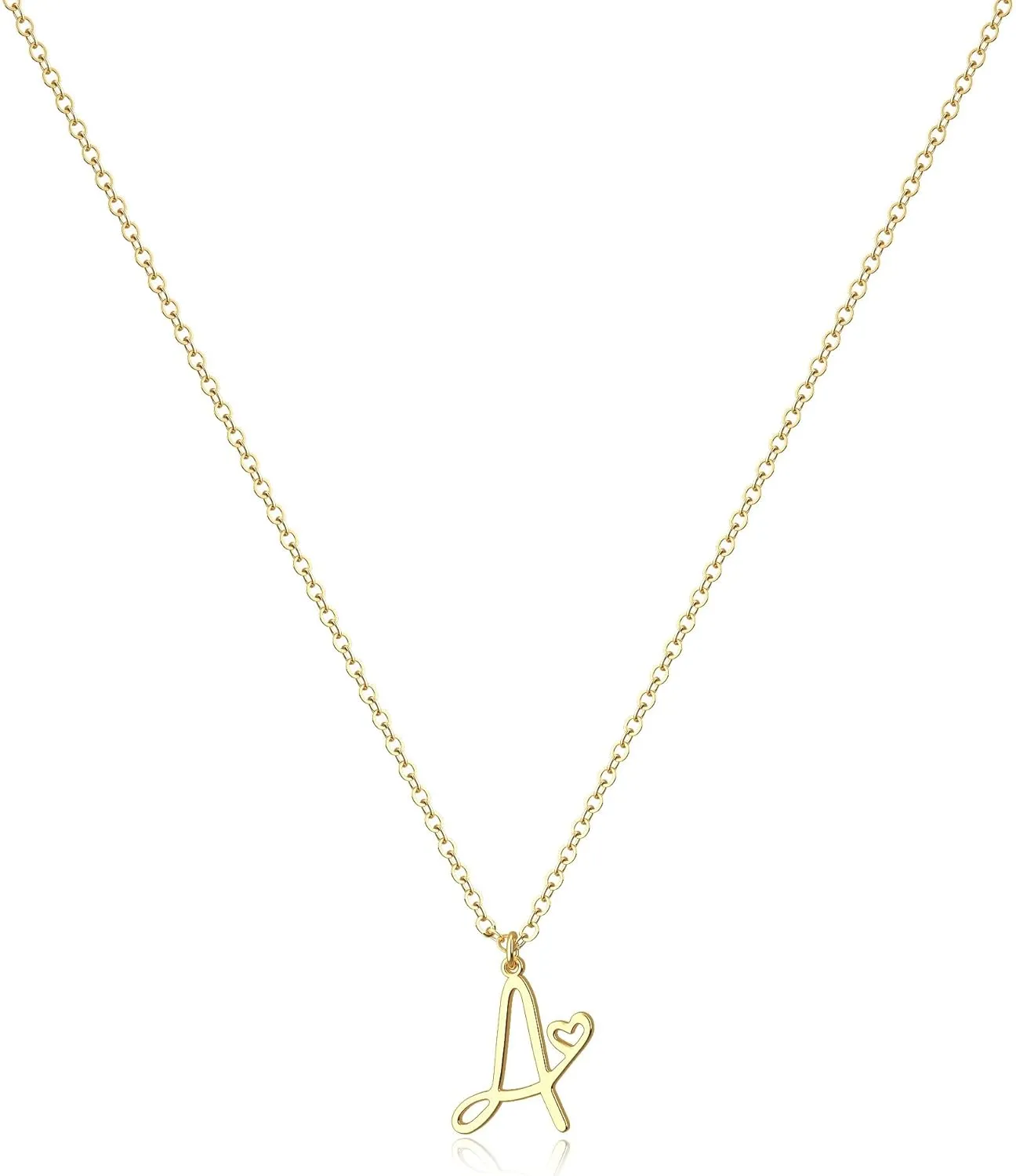 Foxgirl Gifts for Women-Mom Gold Initial Necklaces for Women Personalized Letter A-Z Pendant Necklace Simple Cute Tiny Monogram Necklaces 14K Gold Plated Choker Necklaces Gold Jewelry