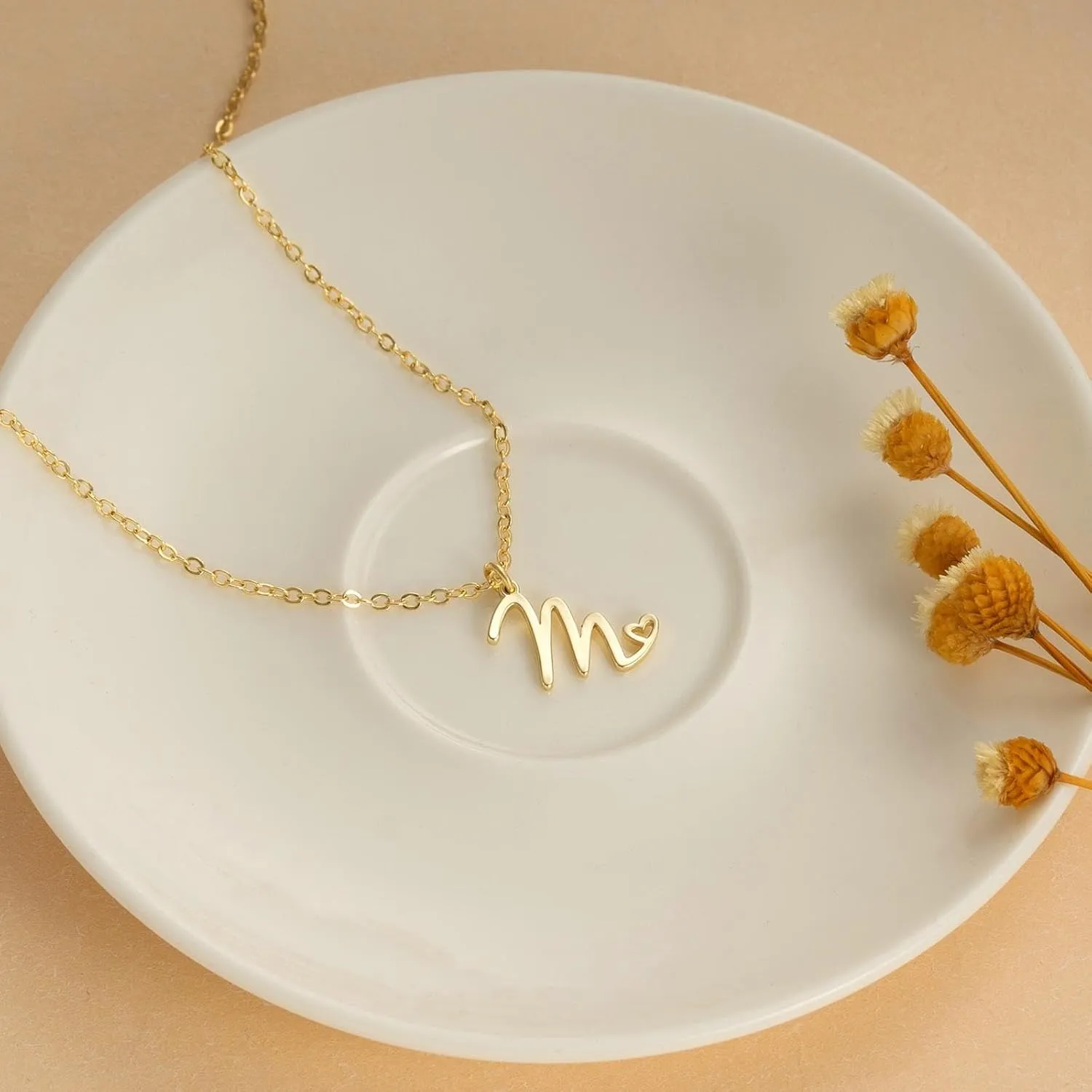 Foxgirl Gifts for Women-Mom Gold Initial Necklaces for Women Personalized Letter A-Z Pendant Necklace Simple Cute Tiny Monogram Necklaces 14K Gold Plated Choker Necklaces Gold Jewelry