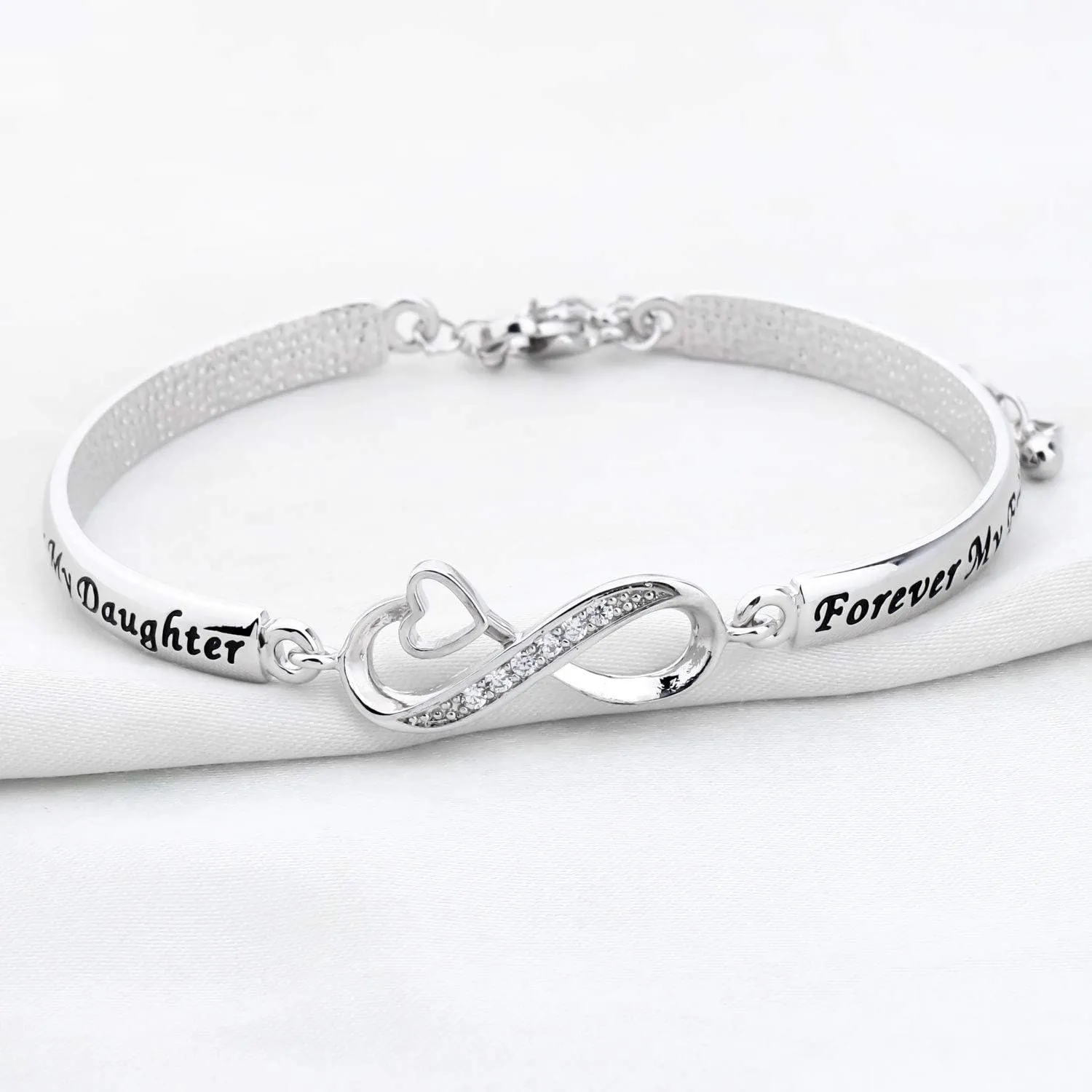 Gzrlyf Daughter Bracelets Always My Daughter Forever My Friend Bracelets Daughter Gift from Mom Dad