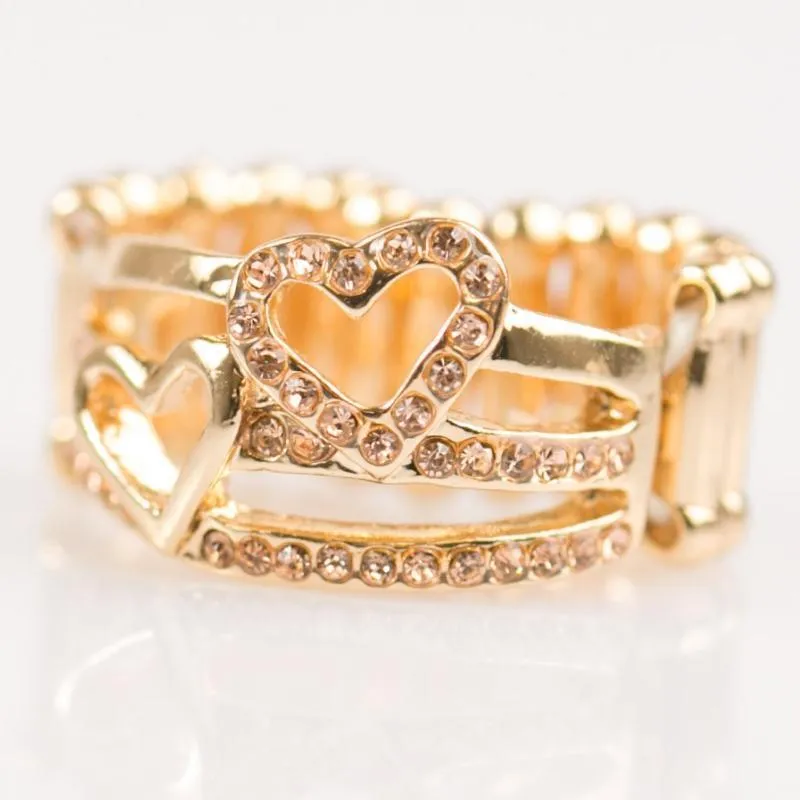 Heart Harmonics Gold Ring