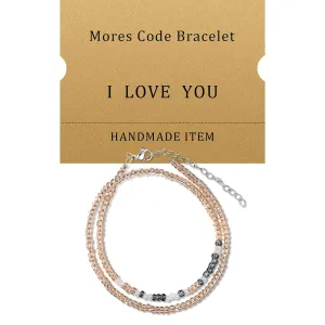 Inspirational Morse Code Bracelets Bead Wrap Bracelets Handmade Bracelets Friendship Bracelets Funny Bracelets Birthday Gifts for Women