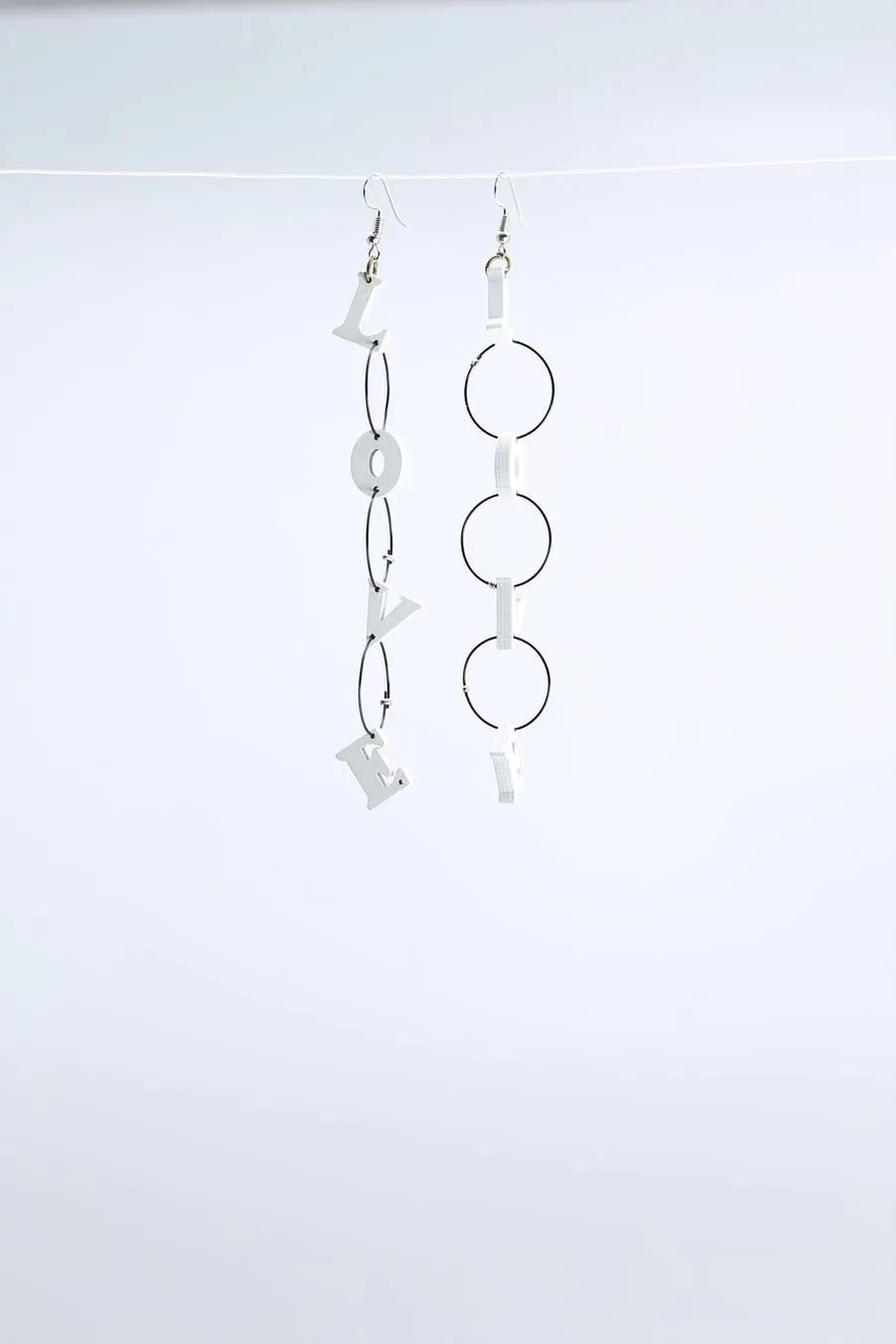 Jianhui London, LOVE Chain Earrings
