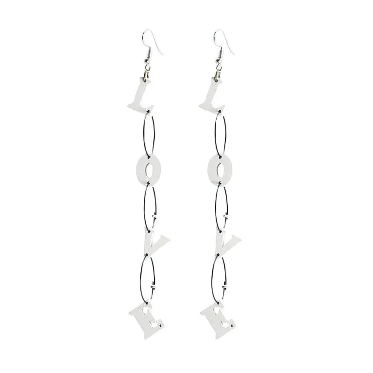Jianhui London, LOVE Chain Earrings