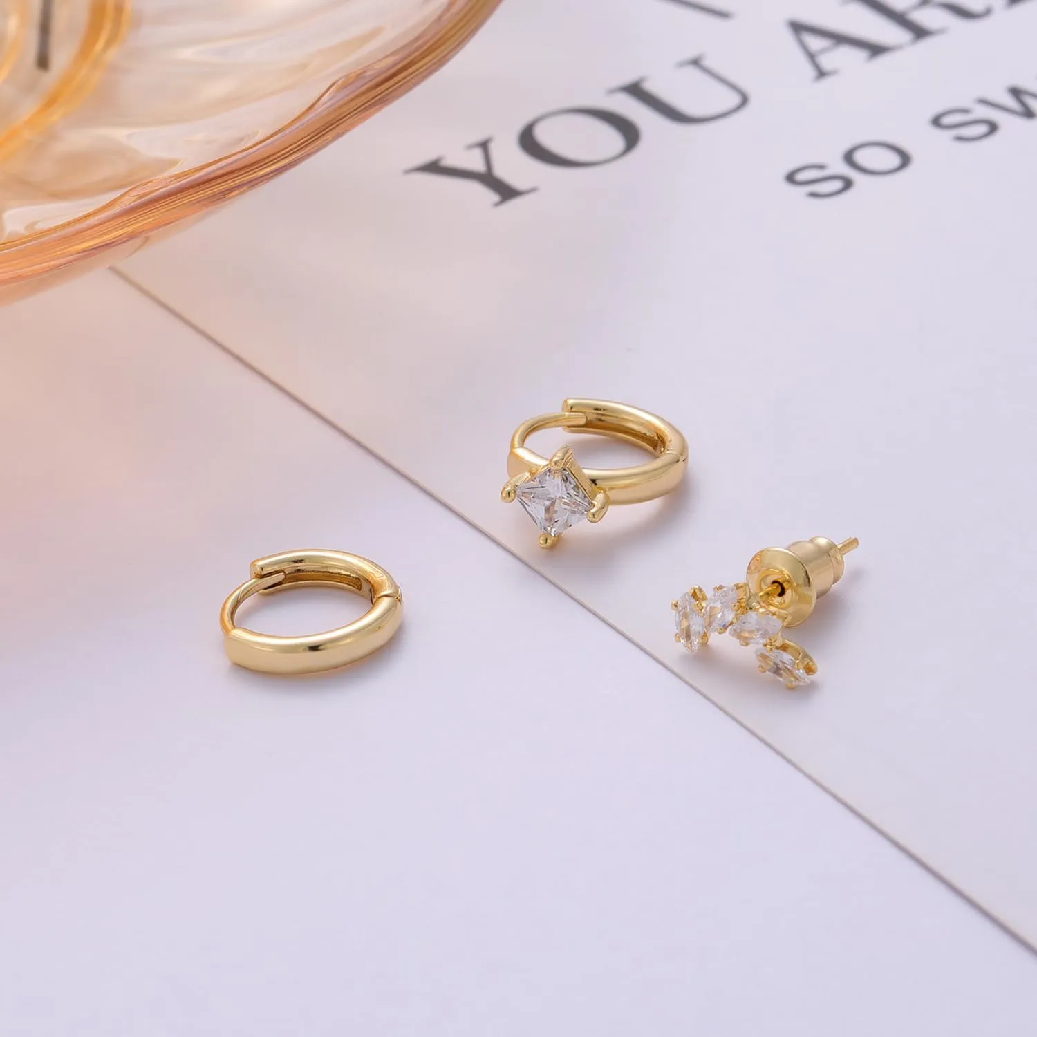 LEXODY Silver Hoop Earrings Set for Women, Lightweight Small Sterling Silver/Gold Hoop Huggie Earrings Multiple Piercing Hypoallergenic Cartilage Earrings for Women Trendy Jewelry Gifts