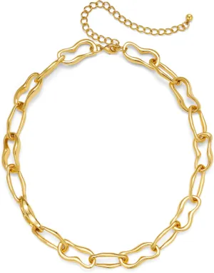 LILIE&WHITE Gold Necklaces For Women Chunky Necklaces Trendy Gold Link Chain Necklace Fashion Choker Necklace Women Jewelry Gift