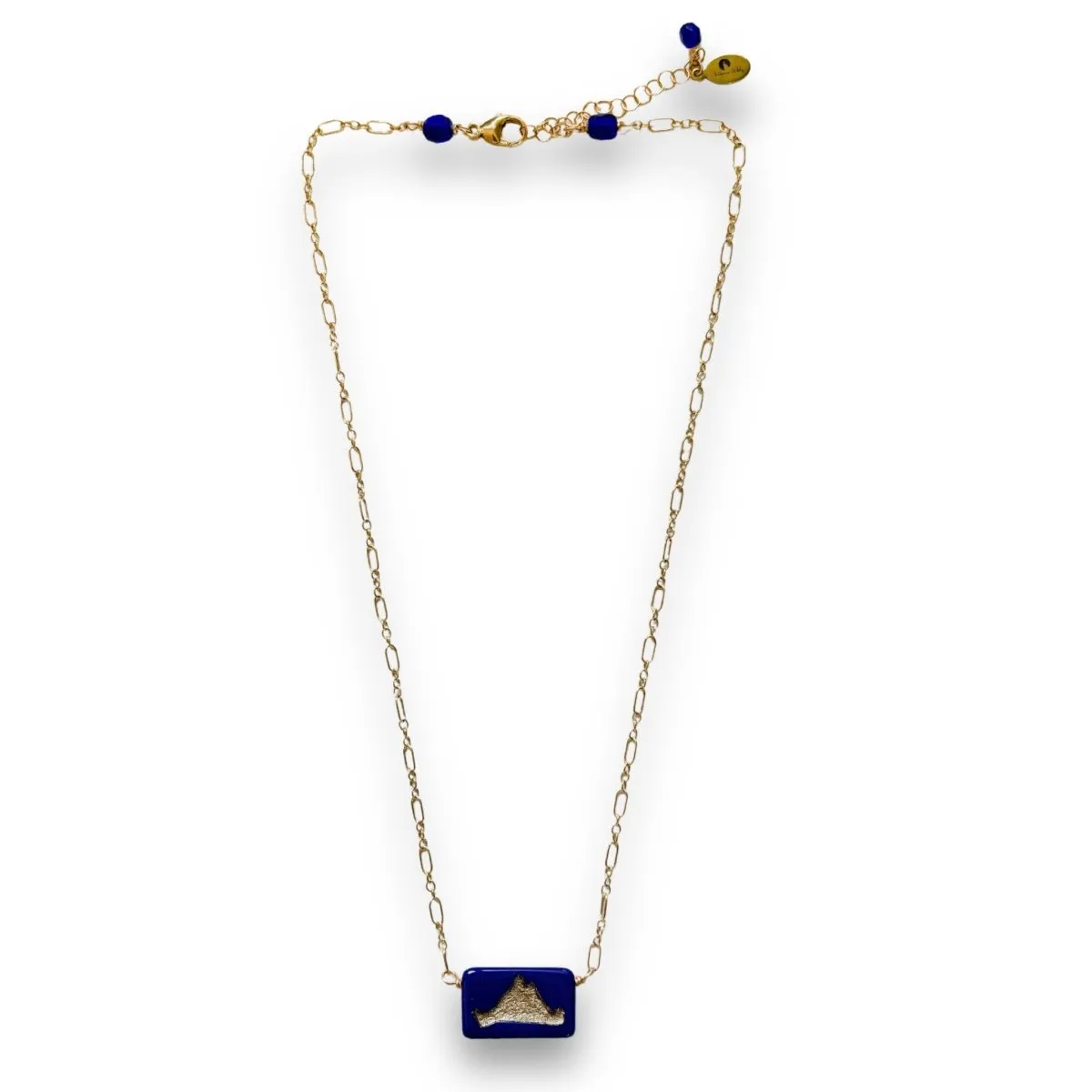 Martha's Vineyard Navy Blue Island Pendant Necklace