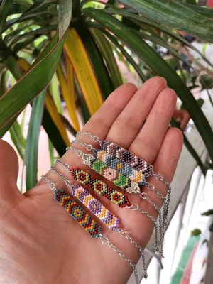 Miyuki bracelets for girls and women. Friendship bracelets with peyote beads. Colorful bobo bracelets