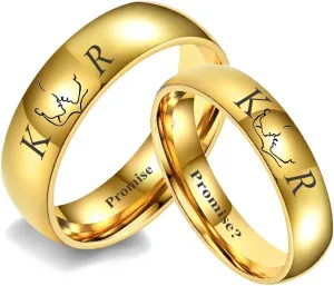 Personalized couple rings Set,Custom Engraved Rings for Couples Matching Promise Rings for Couples Blue and Black Wedding Rings for Men and Women,Custom Ring inside outside &Any Pattern