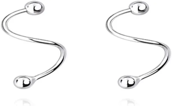 Reffeer Solid 925 Sterling Silver Minimalist Crawler Earrings Little Ball Wrap Cuff Earrings For Women Teen Cartilage Earrings Helix Piercing Earrings