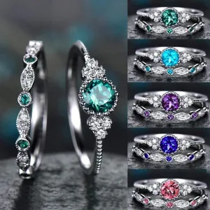 Rings for Womens Wedding Ring Bands Promise Rings 925 Sterling Silver Knuckle Rings Valentine's Day Gifts (h)