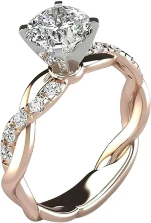 Rings for Womens Wedding Ring Bands Promise Rings 925 Sterling Silver Knuckle Rings Valentine's Day Gifts (l)
