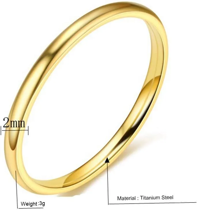 Stackable Rings Thumb Pinky Midi Rings Comfort Fit Stainless Steel Stacking Rings for Women Thin Plain Band Rings