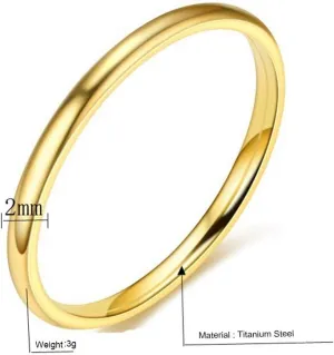 Stackable Rings Thumb Pinky Midi Rings Comfort Fit Stainless Steel Stacking Rings for Women Thin Plain Band Rings