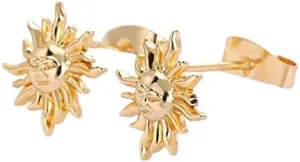 Sun stud earrings,sun earrings,celestial earrings,gold sun earrings,sun studs,gold sun earrings,sun jewelry,minimalist earrings,silver stud (Silver)