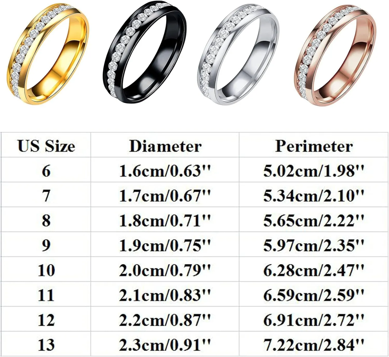 Wedding Band for Women,Gold Plated Solid Sterling Sliver Tiny Cubic Zirconia Inlaid Rings Stackable Eternity Promise Rings