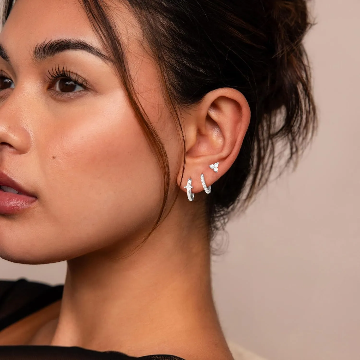WFYOU Gold Hoop Earrings for Women Trendy 925 Sterling Silver Stud Earrings Set Hypoallergenic 14k Gold Earrings for Women Earring Stacks Dainty Huggie Small Hoop Cartilage Earrings for Women Jewelry
