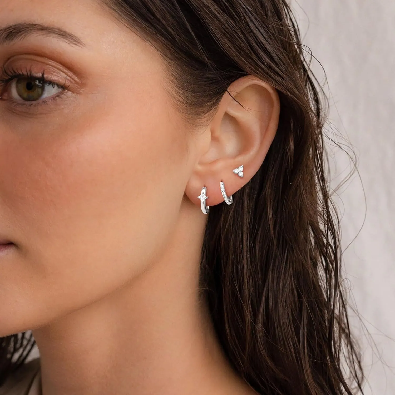 WFYOU Gold Hoop Earrings for Women Trendy 925 Sterling Silver Stud Earrings Set Hypoallergenic 14k Gold Earrings for Women Earring Stacks Dainty Huggie Small Hoop Cartilage Earrings for Women Jewelry